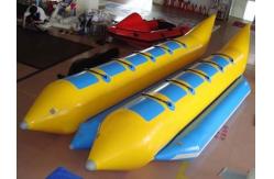 China 10 Seats Double Banana Boat Inflatable Water Games With 0.9mm Pvc Tarpaulin supplier