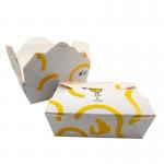 Rectangle Kraft Microwavable Paper Box , Colorful Paper Take Away Containers for sale