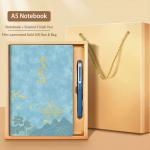 Custom Logo Business Gift Box Wholesale China Chic A5 Notebook Pen Bookmark Set for sale
