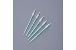 China Thin Pointed Head Cleanroom Mobile Phone Cleaning Foam Swabs supplier