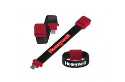 China Shiny When Reading On Computer Silicone Wristband Usb With LED Light Laser Logo supplier