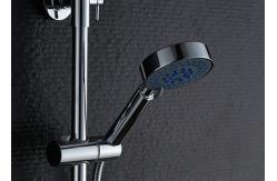 China Handheld Head Adjustable LED Shower Set Brushed Surface ROVATE With Slid Bar supplier