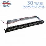 19 Inch 1u 24 Ports Loaded Cat6a Stp Shielded Patch Panel With 24 Pieces Keystone Jack for sale