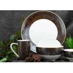 SGS Restaurant 16pcs Copper Color Dinnerware Set For 4 for sale