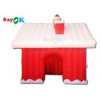 Shopping Mall Inflatable Holiday Decorations Inflatable Santa House Tent for sale