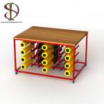 Vinyl Rolling Metal Table Stand With Double Sides Knocked Down for sale