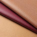 Litchi Leathaire Fabric 1.2mm Breathable Leather Fabric For Sofas / Cushions for sale