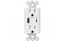 China QC3.0 PD3.0 Fast Charing USB C PD Socket 125V AC 60Hz supplier