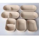 Biodegradable Bamboo Pulp Food Container Microwaveable With Cover Safety