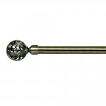 Metal Electroplating Curtain Rods Set With Ball Shape Iron Finials