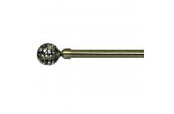China Metal Electroplating Curtain Rods Set With Ball Shape Iron Finials supplier
