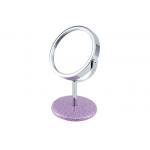 PU Leather Cosmetic Table Mirror Small Cute Compact Mirror Debossing Logo for sale