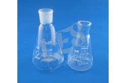 China high quality customized quartz Erlenmeyer glass flask  ,quartz conical lab glass flask grinding mouth supplier