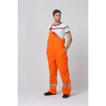 2 Side Pockets Orange Winter BIB Pants With Covered Metal Zip