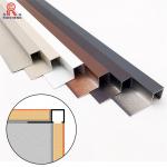 Metal Gold Aluminium Square Edge Tile Trim Tile Floor Trim Corner Internal Protection for sale