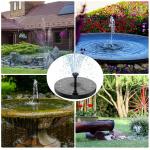 6 Nozzles Solar Floating Fountain 200L/H With Brushless Motor Pump