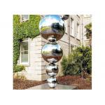 Custom Mirror Polished Modern Art Stainless Steel Sphere Ball Sculpture for Outdoor for sale