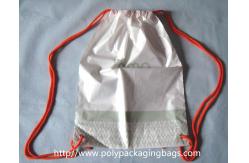 China Personalized Plastic Gift Packaging White Drawstring Backpack Custom supplier