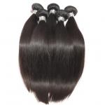 Straight Virgin Human Hair Bundles Peruvian Hair Extension Full Cuticle No Acid for sale
