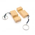 Handmade Wooden Phone Stand Keychain Multi Functional UV Printing for sale