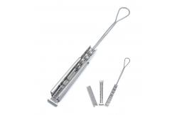 China FTTH Large Fiber Drop Wire Clamp Anti Aging Round Single Self Adjustable supplier