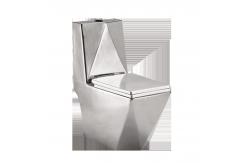 China Sanitary Ware Floor Stand Golden Conjoined Toilet Luxury Diamond Dual Flush supplier