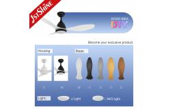 China Support Dimmer 1stshine Plastic Ceiling Fan with Remote Control and Modern Design supplier