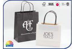 China Glossy Lamination 1C Printed Kraft Paper Bags 180gsm With Paper Handle supplier