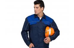 China Soft Industrial Mens Jacket , Safety Bright Working Jacket With Adjustable Waistband supplier