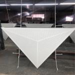1200x1200x1200mm Aluminum Metal Ceiling Clip In Metal 3D Triangle Ceiling for sale