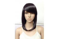 China Synthetic Heat Resistant Wigs / Long Bob Wigs With Side Bangs supplier