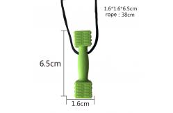 China Hammer Shape Silicone Baby Teether Food Grade Soft Infant Chew Toy With Thread supplier