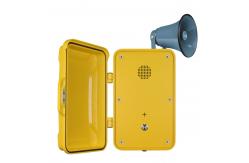 China Impact Resistant Industrial Weatherproof Telephone Equipped With Horn And Lamp supplier