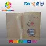 Stand Up Simple Brown Kraft Paper Snack Bag With Clear Window