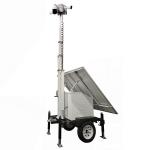 Solar CCTV Trailer Solar Power Trailer With Cameras For Remote Construction Sites for sale