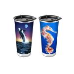 Custom Printed 3D Lenticular Printing Service 3D Plastic Cup 420ML