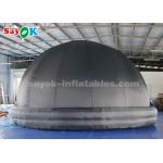 Black Two Bottom Rings Inflatable Planetarium With PVC Floor Mat Flame Retardant for sale