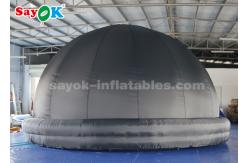 China Black Two Bottom Rings Inflatable Planetarium With PVC Floor Mat Flame Retardant supplier