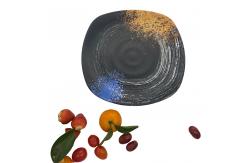 China 10.8'' Restaurant Square Melamine Dinner Plates Dinnerware Galaxy Pattern supplier