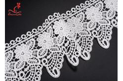 China 2.2cm Cute Water Soluble Flower Lace Trim For Children Garment   supplier