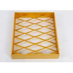 Gold 3.5mm 4.0mm Expanded Aluminum Metal Mesh Cladding With Frame Anti acid for sale