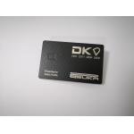 Laser Engrave Metal RFID Card Matt Black 4442 Chip Magnetic Stripe Debit Card for sale