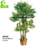 Green Fishtail Palm 350cm Height Artificial Foliage Tree Large Size for sale