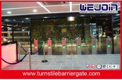 China DC 24V  Metro Flap Barrier Gate Controlled Access Control Turnstile Gate supplier