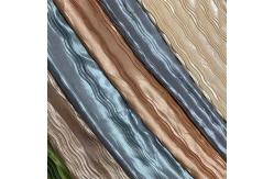 China Sustainable Crepe Woven Fabric Shiny Stretch Plisse Pleated Satin Fabric Stripe supplier