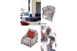China 100% Polyester Modern Zigzag Geometric Jacquard Fabric for home textile supplier