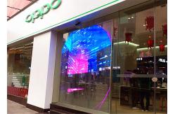 China Indoor Transparent Video Glass Screen Multi Language Support For Showcase supplier
