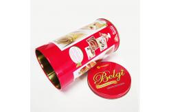 China lnner Lid Biscuit Tin Box Round Embossed Cookies Tin Can supplier