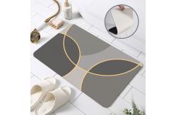 China Bathroom Diatomite Foot Mat Anti Slip Soft Absorbent supplier