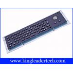 66 Keys Black Metal Keyboard Aluminum Alloy Back Panel With Optical Trackball